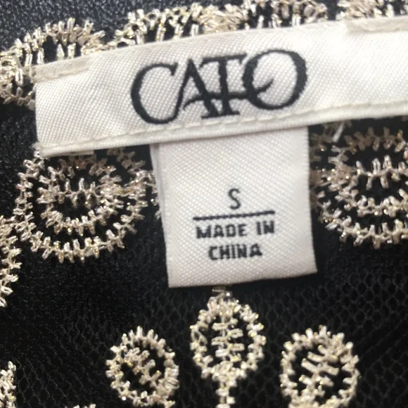 Cato Ladies Size S two piece black with beige lace top dress - Picture 4 of 4